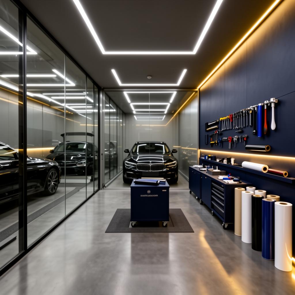 Pristine clean-room tint installation facility